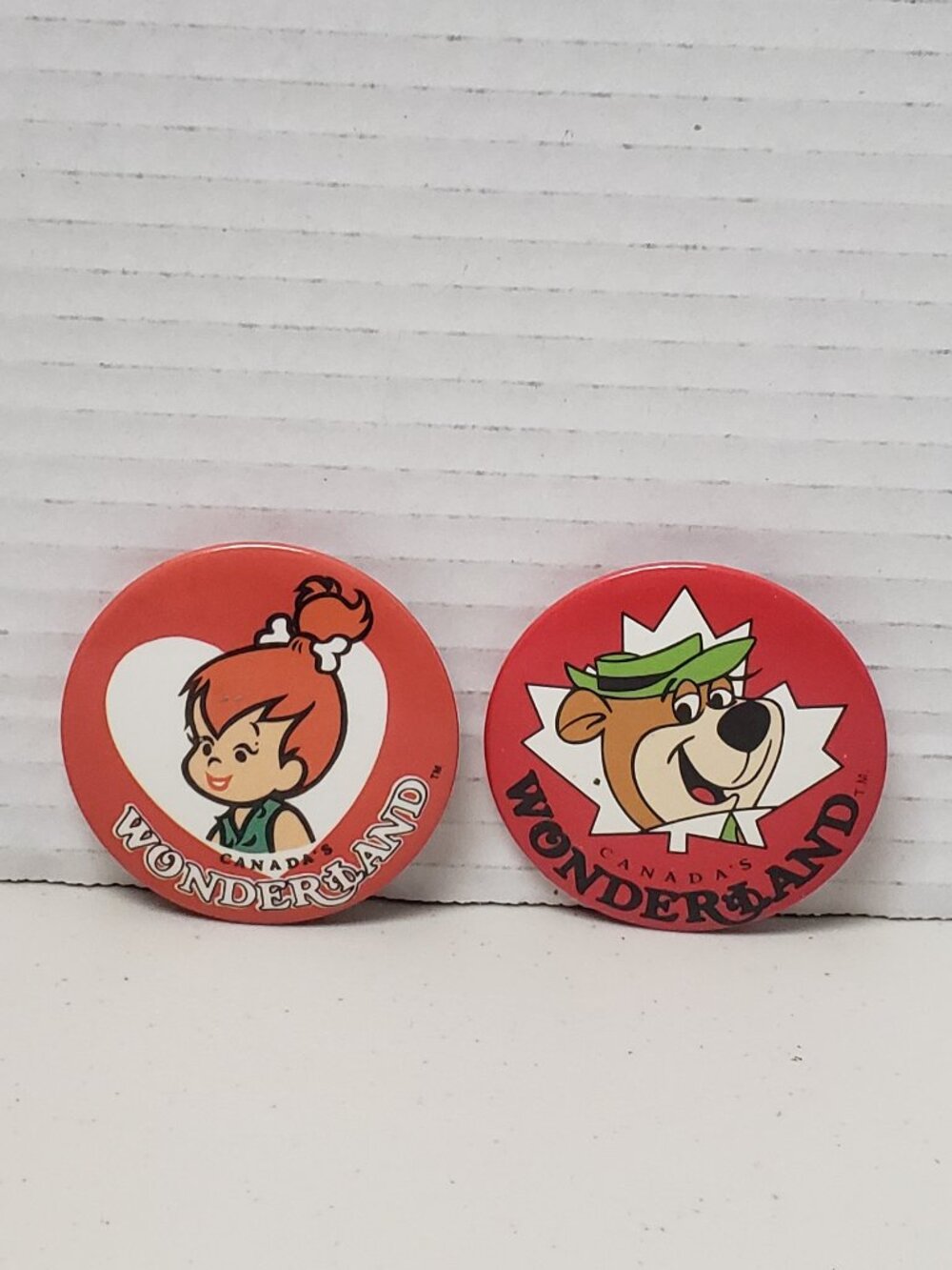 Vintage Canada's Wonderland Pins Pebbles & Yogi Bear